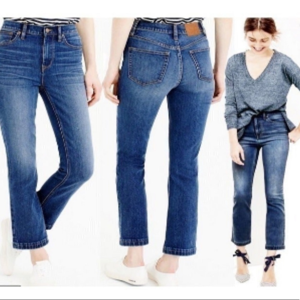 J CREW Billie Demi Boot Crop Jeans